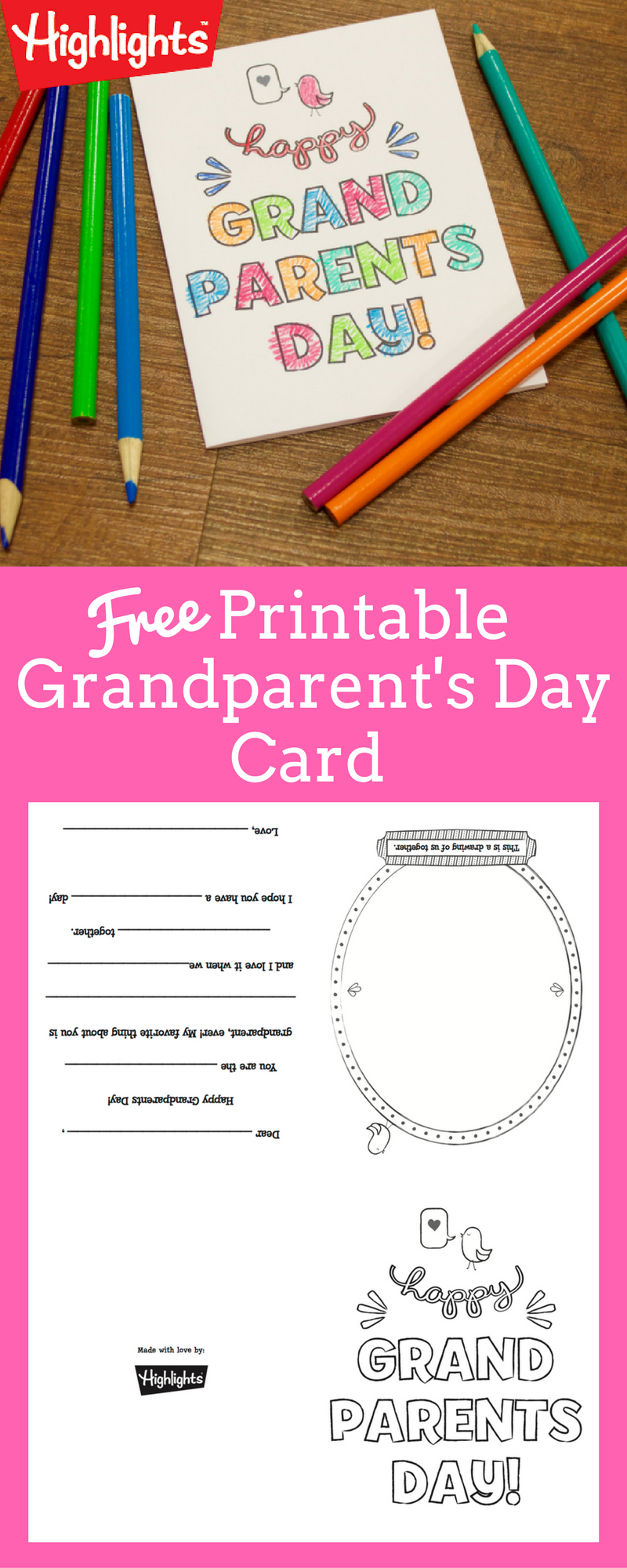 Grandparent&amp;#039;s Day Card | Printables | Grandparents Day Cards - Grandparents Day Cards Printable Free