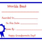 Grandparents Day   Free Printables!   Grandparents Certificate Free Printable