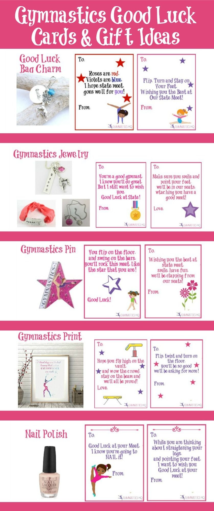 Gymnastics Good Luck Gift Ideas Along With Free Printable Good Luck - Free Printable Good Luck Cards