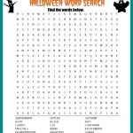 Halloween Word Search Printable Worksheet   Free Printable Halloween Word Search Puzzles