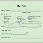 Hallway Passes For School   Demir.iso Consulting.co   Free Printable Hall Pass Template