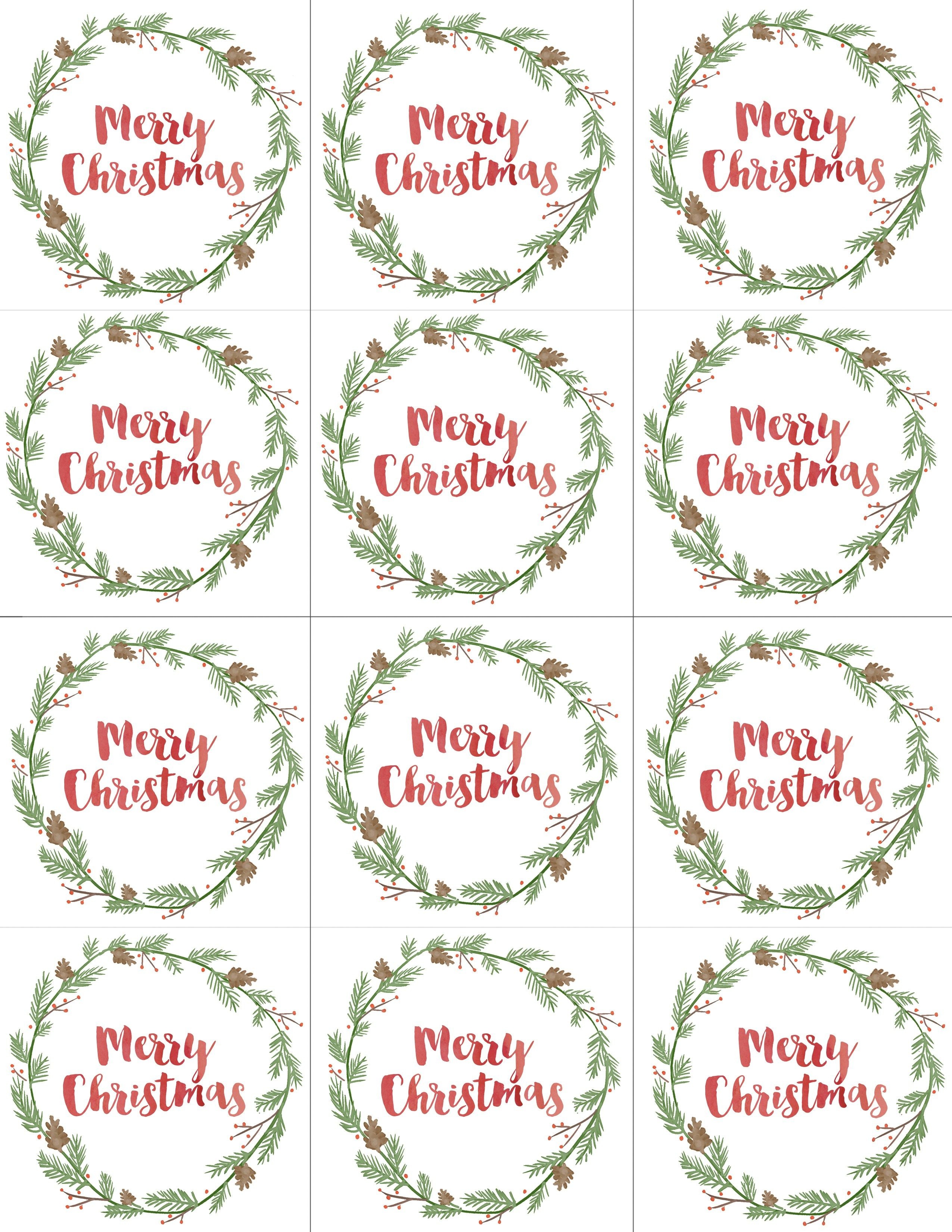 Hand Painted Gift Tags Free Printable | Christmas | Christmas Gift - Free Printable Gift Tags Personalized