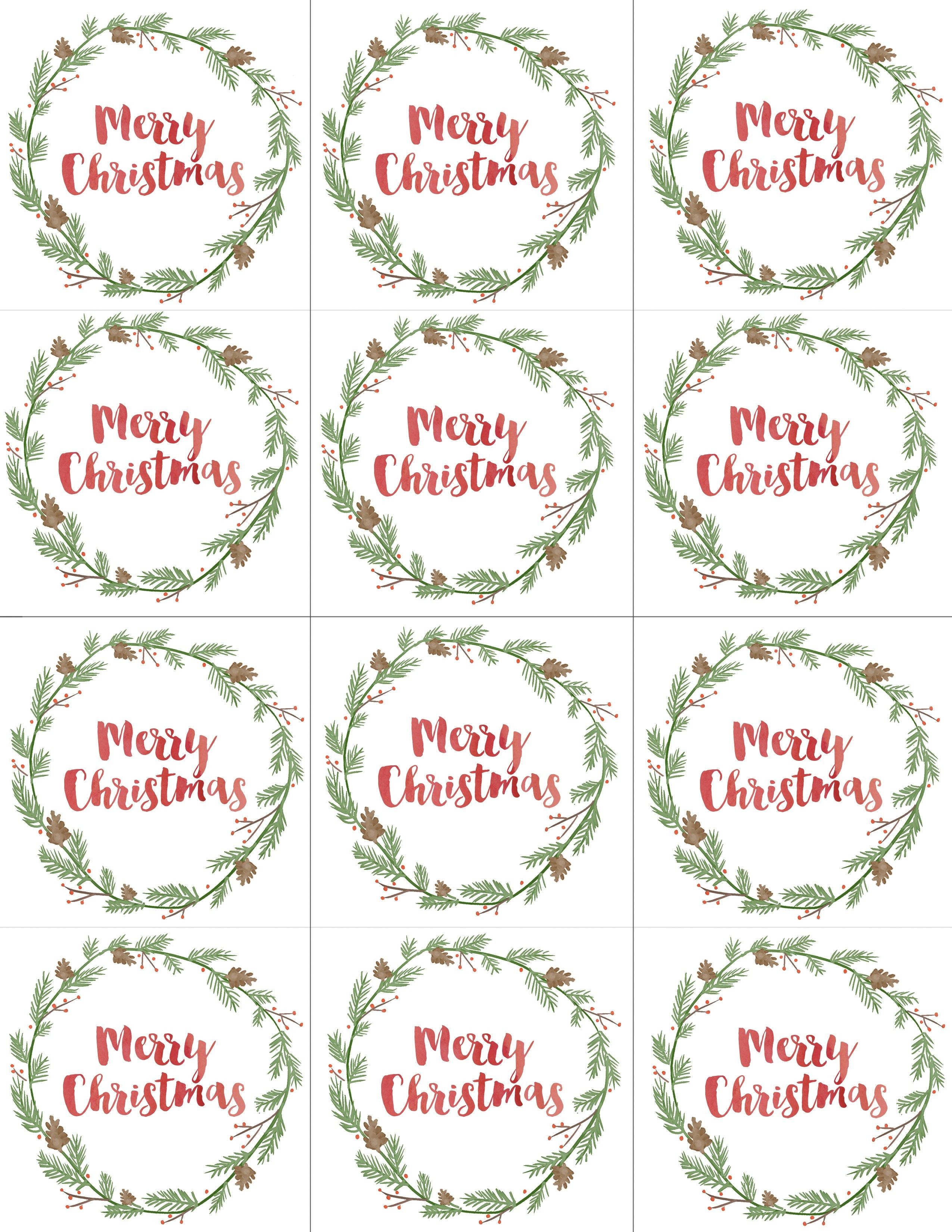 Hand Painted Gift Tags Free Printable | Christmas | Christmas Gift - Free Printable Holiday Gift Labels