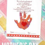 Handprint Mother's Day Poem Printable | Glued To My Crafts   Free Printable Mothers Day Poems