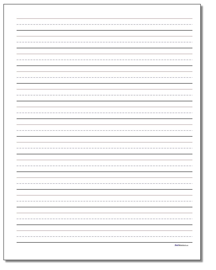 Handwriting Paper - Free Printable Blank Handwriting Worksheets