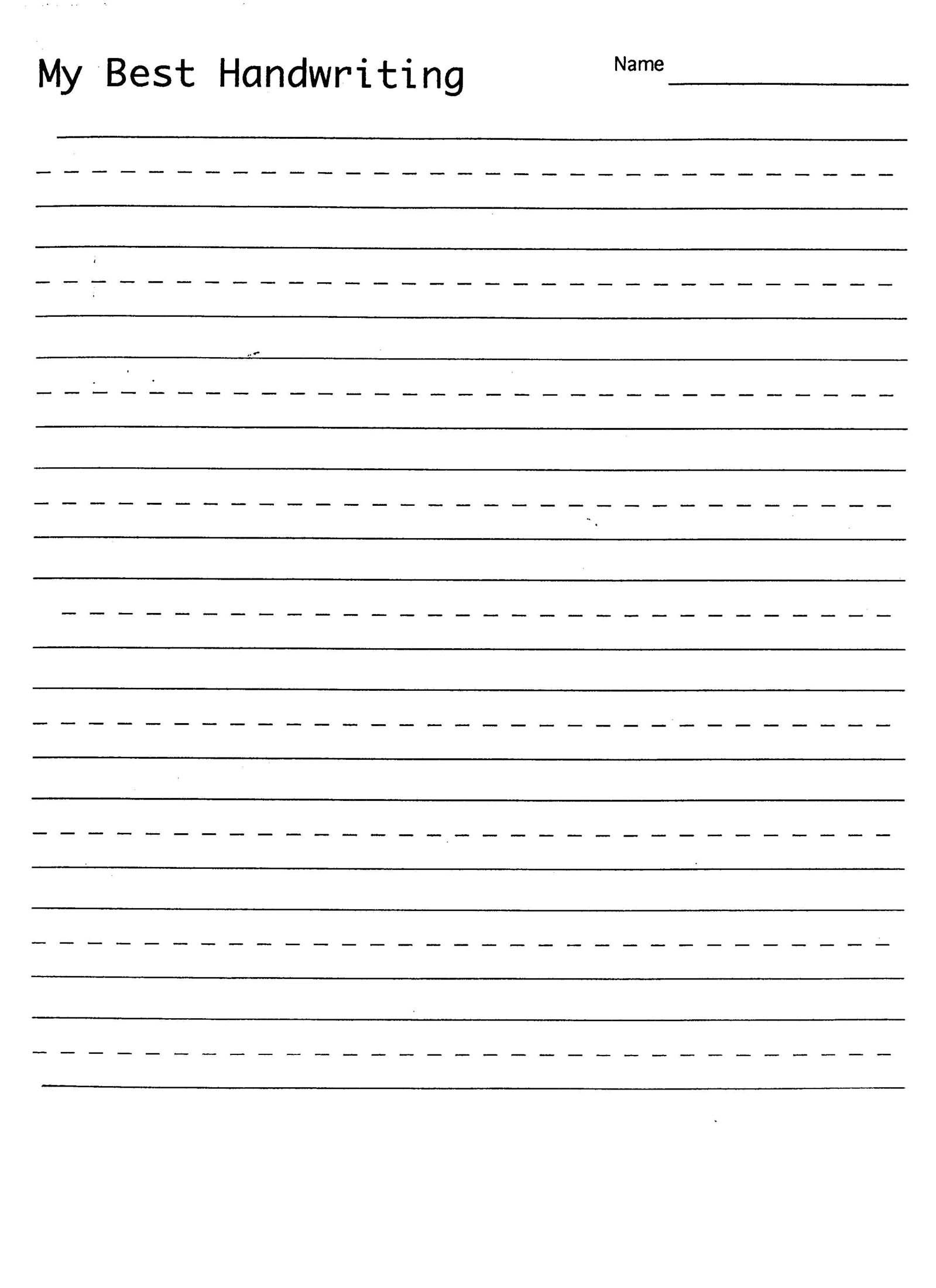 Handwriting Practice Sheet | 1St Grade Handwriting | Kindergarten - Free Printable Blank Handwriting Worksheets