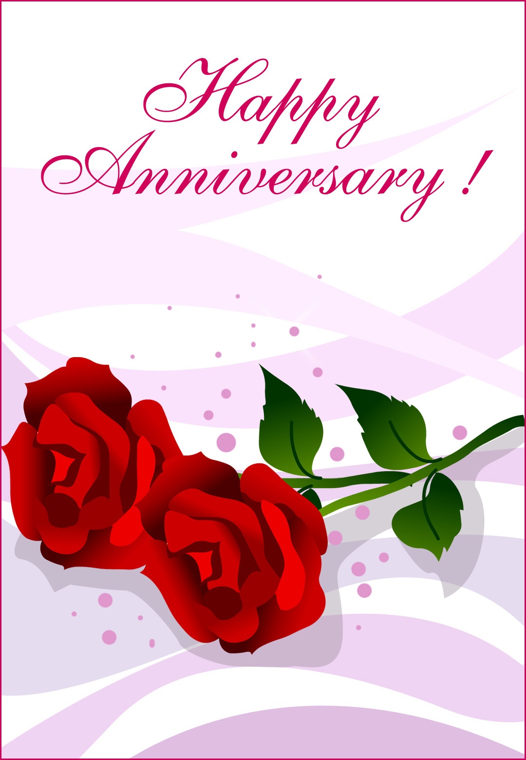 Happy Anniversary Roses - Happy Anniversary Card (Free) | Greetings - Free Printable Anniversary Cards