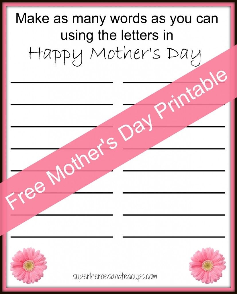 Happy Mother&amp;#039;s Day Free Printable | Mothers Day Ideas | Mother&amp;#039;s Day - Free Printable Mother&amp;amp;#039;s Day Games