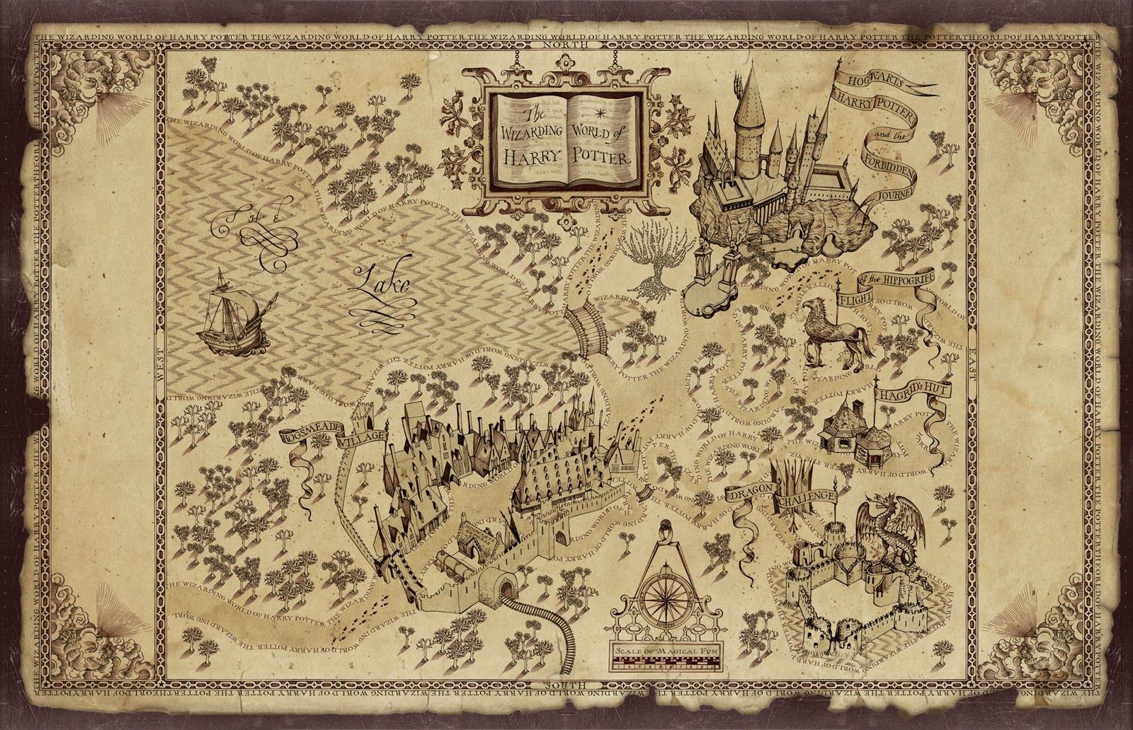 Harry Potter Map | Treasure Map Inspiration | Harry Potter - Free Printable Marauders Map