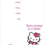 Hello Kitty Free Printable Birthday Party Invitation Personalized   Hello Kitty Birthday Card Printable Free