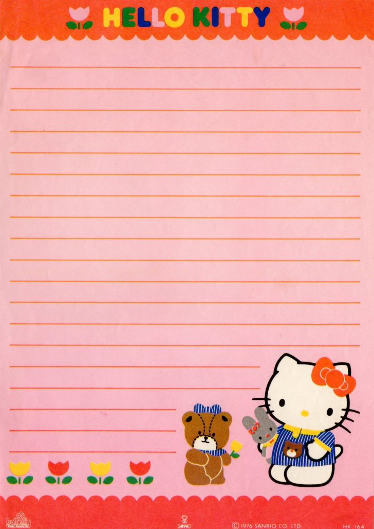 Free Printable Hello Kitty Stationery