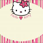 Hello Kitty With Flowers: Free Printable Invitations. | Labels   Hello Kitty Labels Printable Free