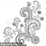 Henna Tattoo Design Coloring Page #653 | Boho / Tribal   Free   Free Printable Henna Tattoo Designs