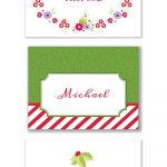 Here Are Three Free Printable Christmas Place Cards For Your Holiday   Free Printable Place Cards