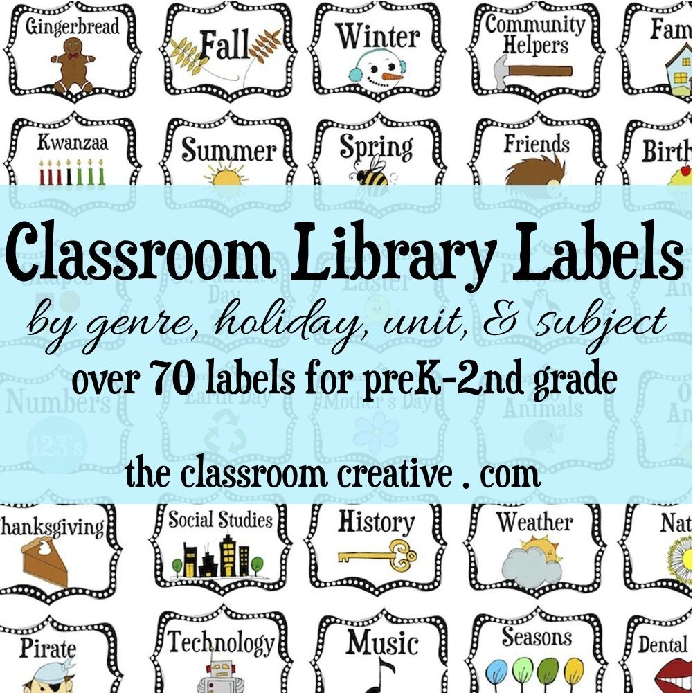 Here&amp;#039;s Our Massive Classroom Library Labels Organization Pack! Over - Free Printable Book Bin Labels