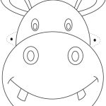 Hippo Mask Printable Coloring Page For Kids | Çizimler | Animal Mask   Giraffe Mask Template Printable Free