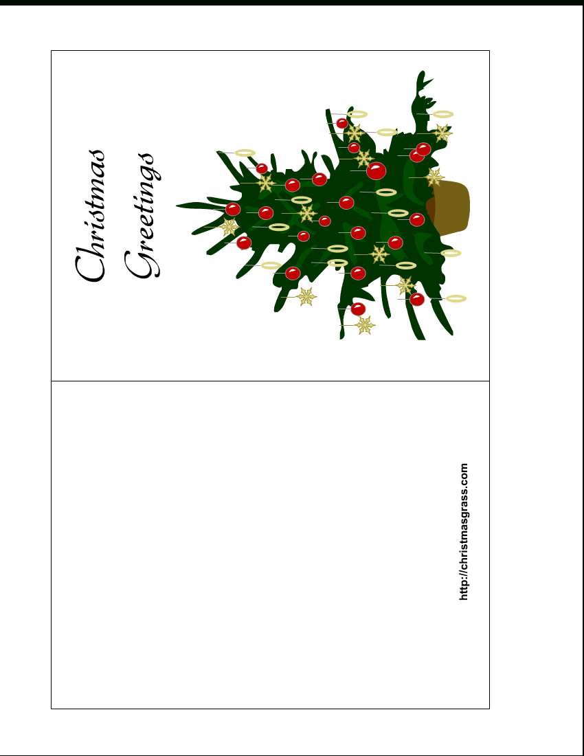 Holiday Greeting Card With Christmas Tree - Christmas Cards Download Free Printable