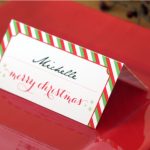 Holiday Place Card Diy Printable   Free Printable Christmas Table Place Cards Template