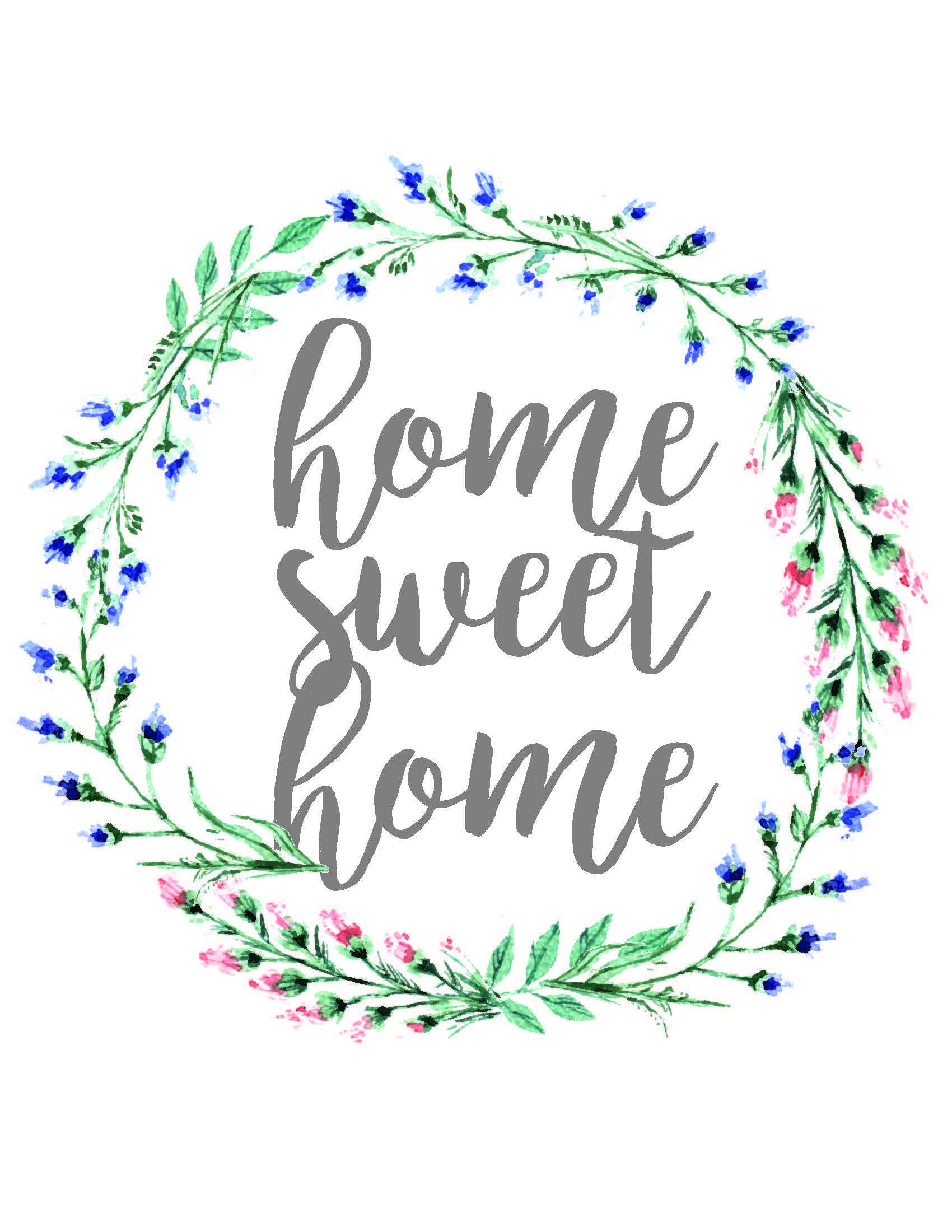 Home Sweet Home, Dorm Sweet Dorm, &amp;amp; Office Sweet Office Wall Art - Home Sweet Home Free Printable