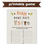 How Many Baby Names Do You Know? The Woodland Baby Name Race Is Very   Baby Name Race Free Printable