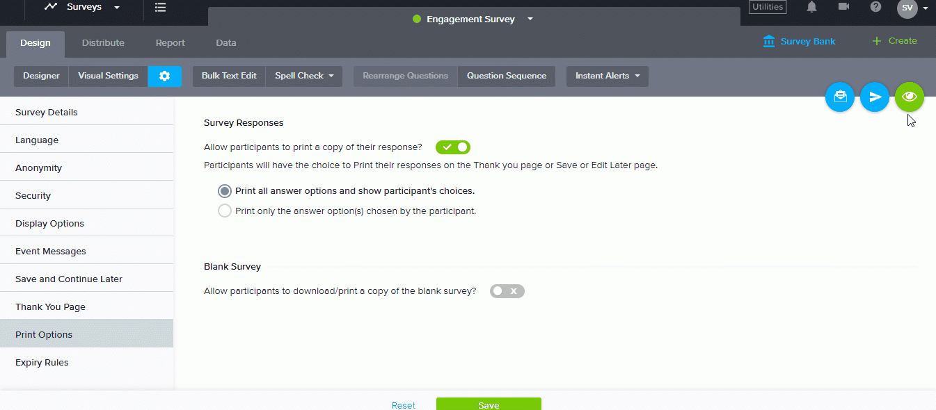 How To Allow Participants To Print Survey Responses | Sogosurvey - Free Printable Survey Generator