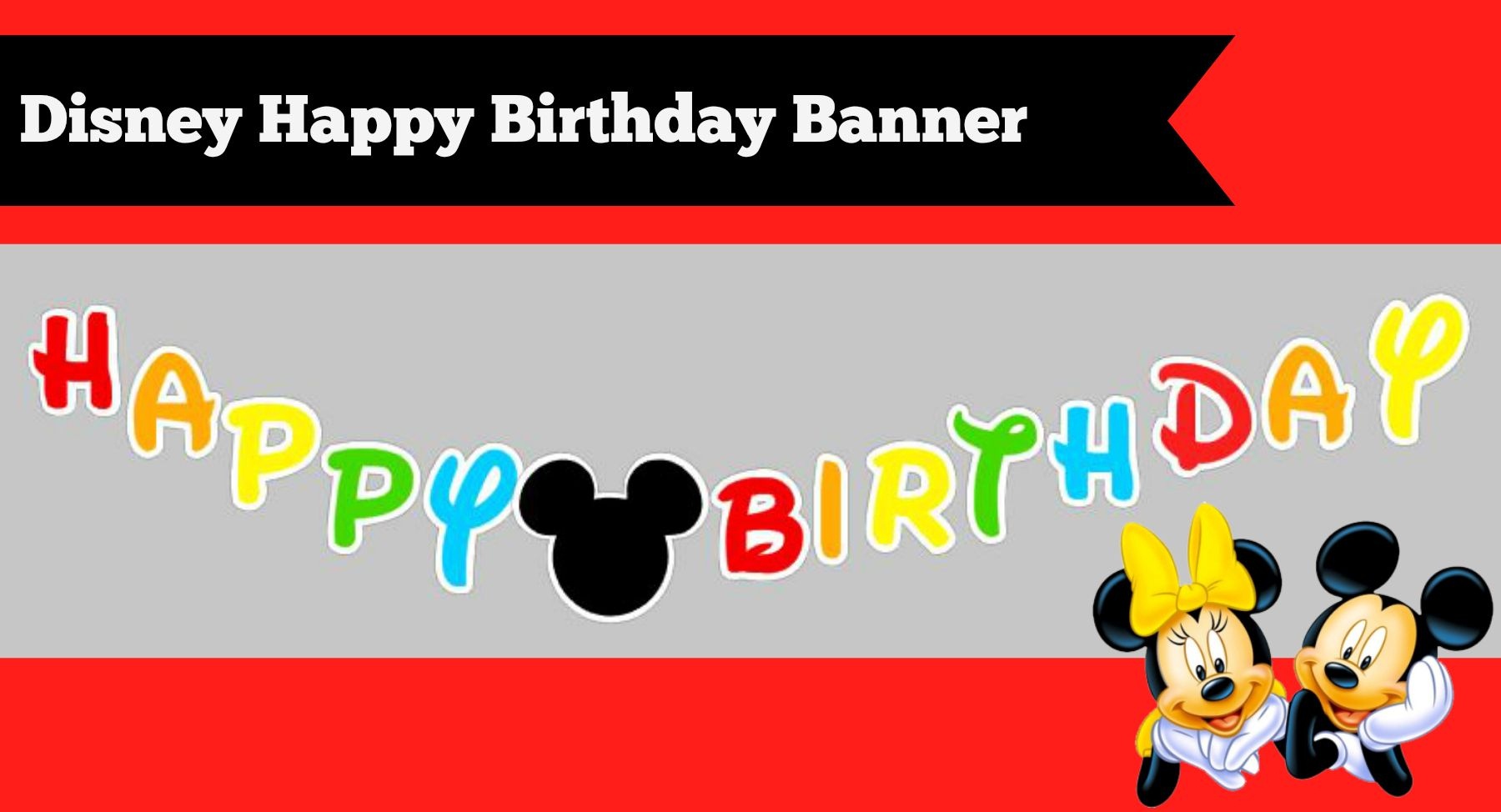 How To Make A Diy Mickey Mouse Clubhouse Inspired Happy Birthday - Free Printable Mickey Mouse Birthday Banner