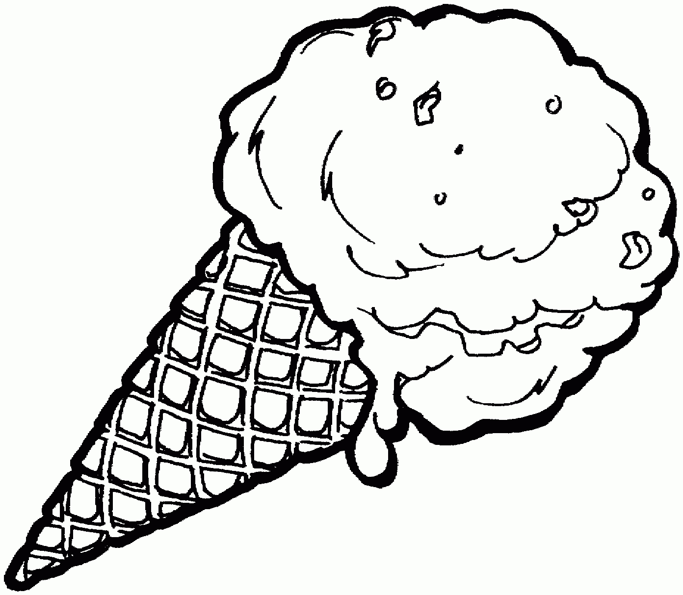 Ice Cream Coloring Pages With Waffle Cone | Coloring Pages | Ice - Ice Cream Color Pages Printable Free