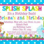 Image For Free Printable Kids Birthday Party Invitations Template   Free Printable Water Park Birthday Invitations
