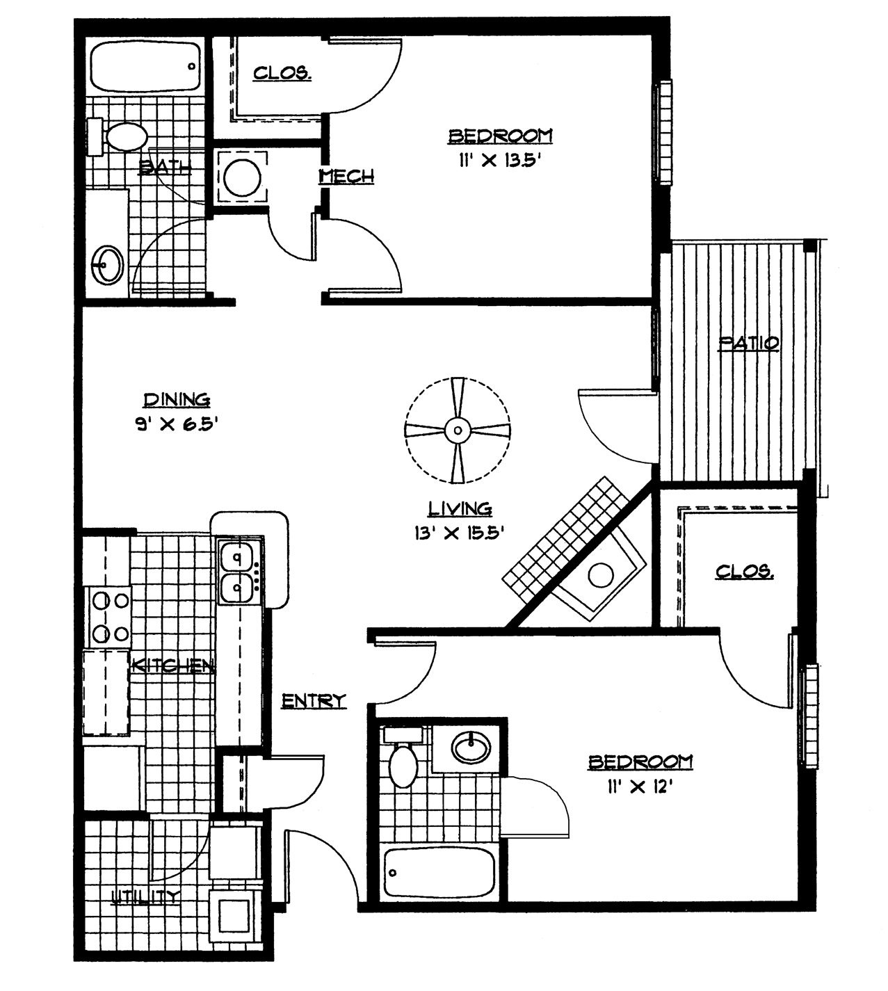 Image Result For 2 Bedroom House Plans Pdf Free Download | Sharp - Free Printable Small House Plans
