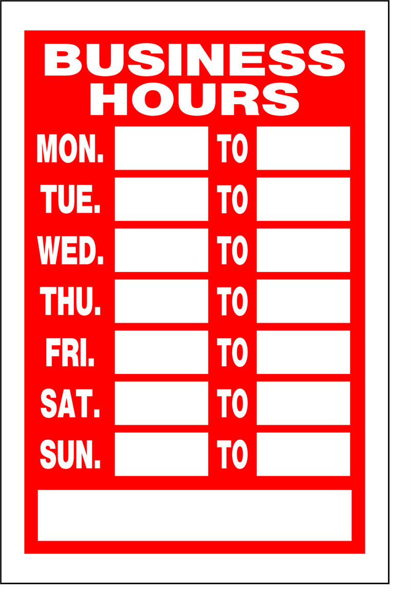 Index Of /cdn/29/2016/821 - Free Printable Business Hours Sign