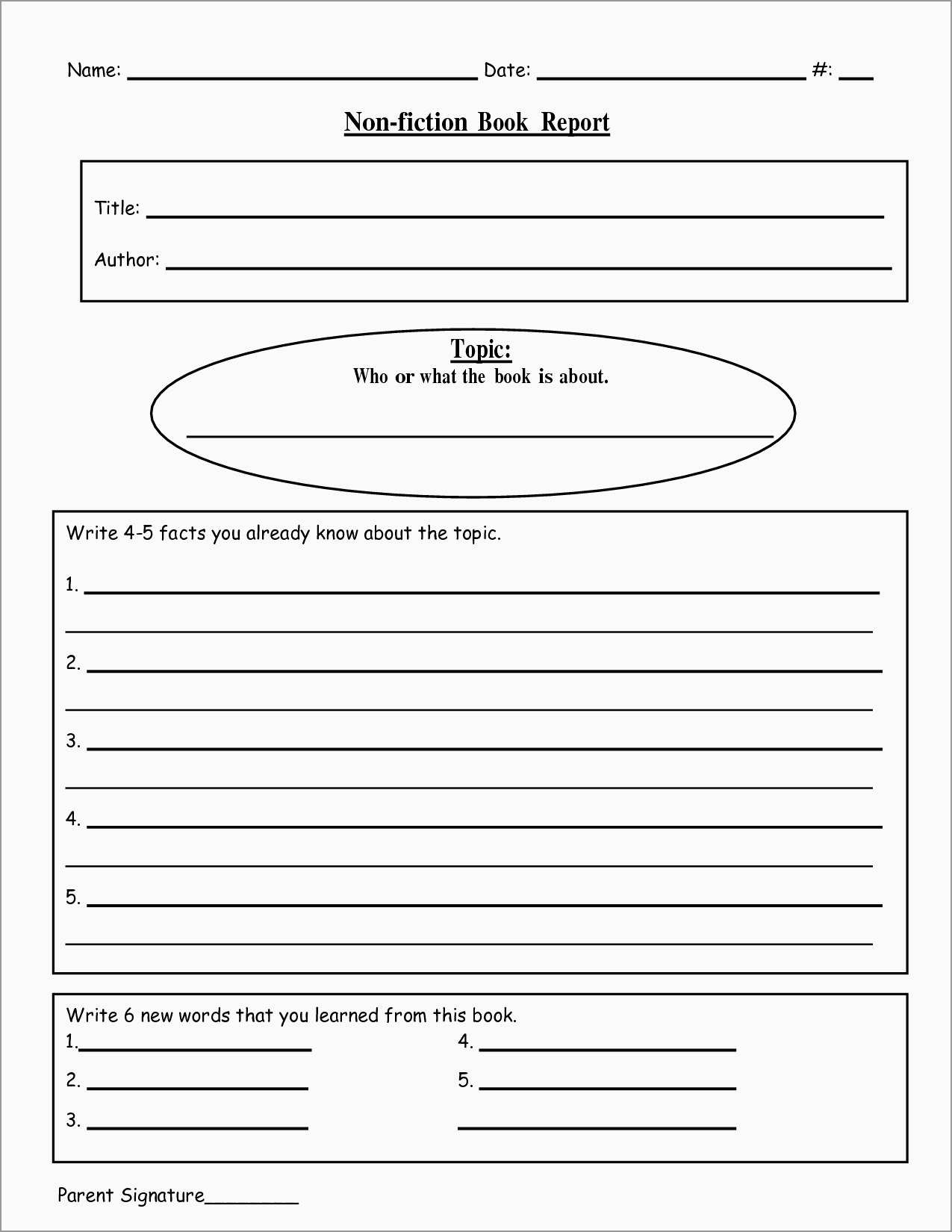 Inspirational 2Nd Grade Book Report Template Free | Best Of Template - Free Printable Book Report Forms For Second Grade