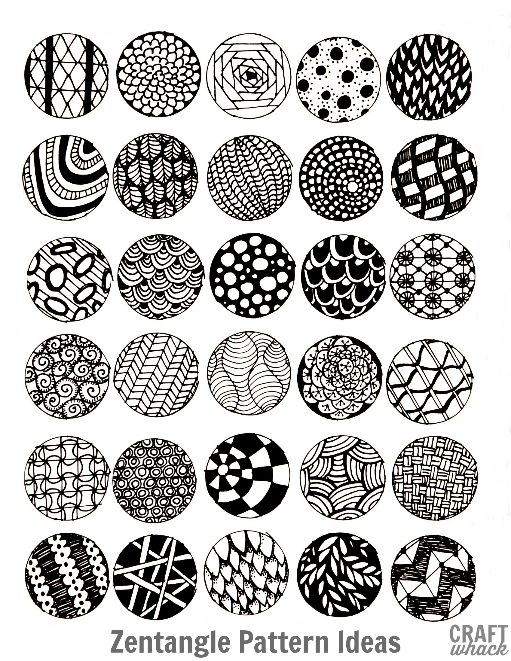 Inspiredzentangle: Patterns And Starter Pages · Craftwhack - Free Printable Zentangle Templates