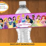 Instant Download Disney Princess Water Bottle Labels | Etsy   Free Printable Disney Cars Water Bottle Labels