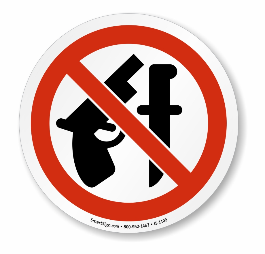 Free Printable No Weapons Sign Printable Templates