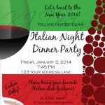 Italian Dinner Party Invitation Template | Parties | Dinner Party   Free Printable Italian Dinner Invitations