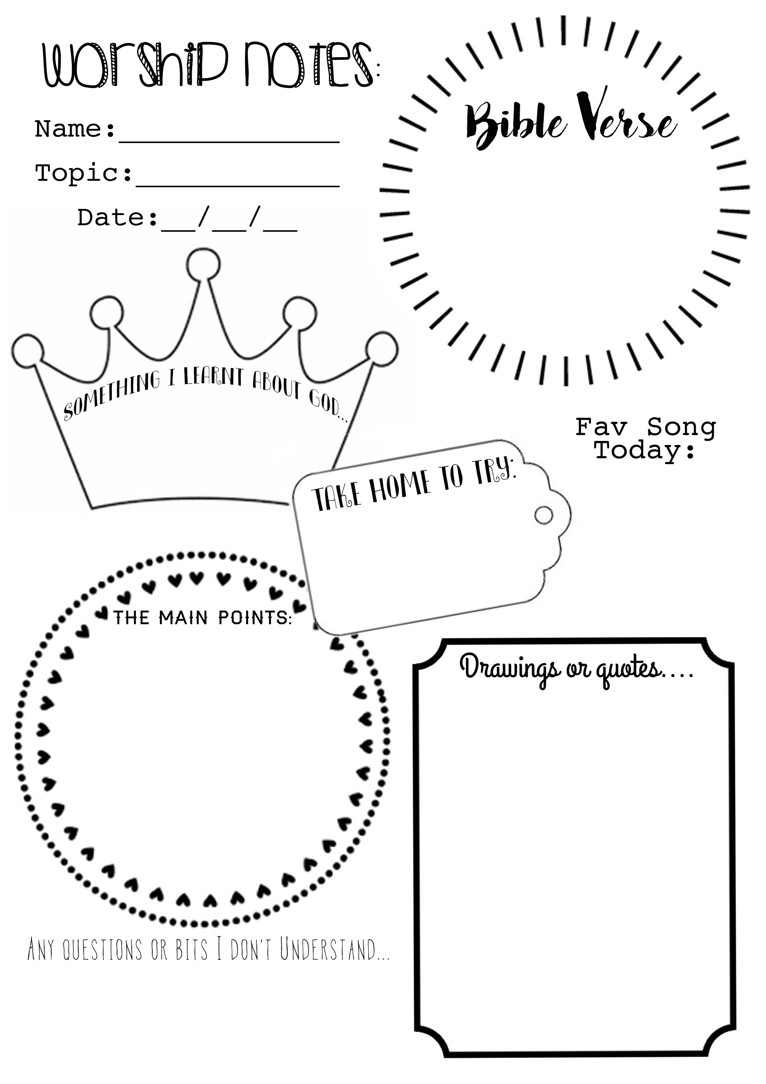 Encouraging Your Children To Take Sermon Notes And Free Printable 