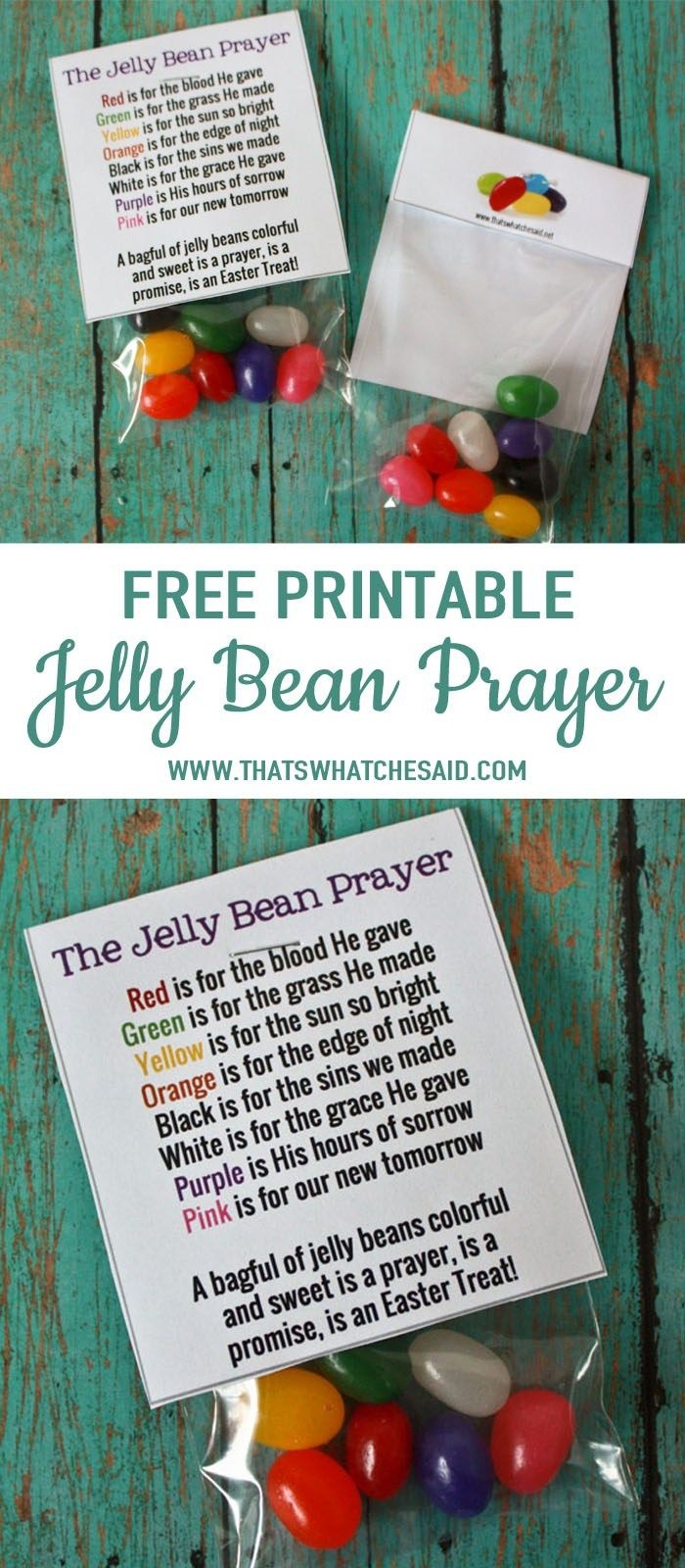 Jelly Bean Prayer Free Printable | As Seen On Thatswhatchesaid - Free Printable Easter Sermons