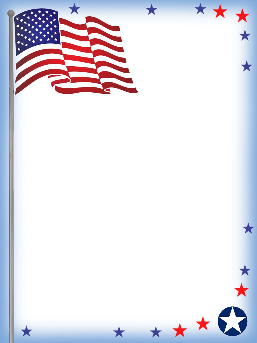July Fourth Stationery: Usa Flag Notepaper | Rooftop Post Printables - Free Printable 4Th Of July Stationery
