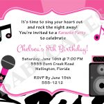 Karaoke Invitations Free   Free Printable Karaoke Party Invitations