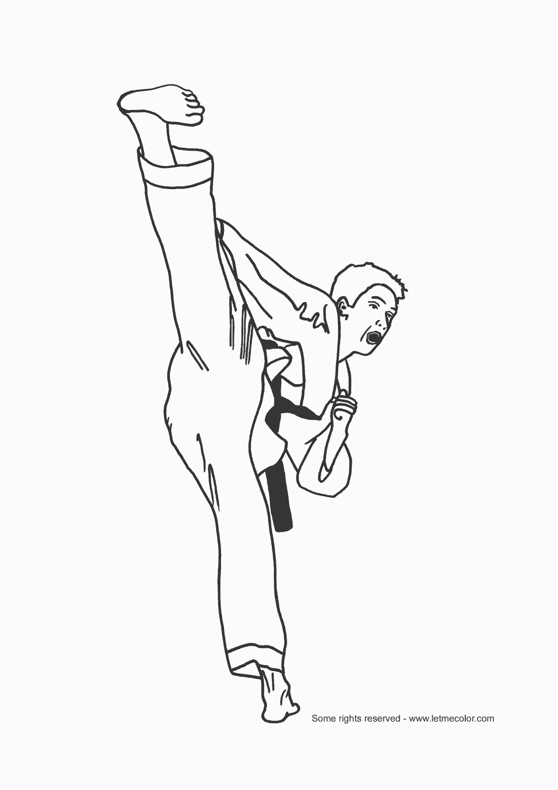 Karate Coloring Pages For Kids | Pose References | Dance Coloring - Free Printable Karate Coloring Pages
