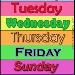 Kids Under 7: Days Of The Week Flash Cards   Free Printable Days Of The Week Cards