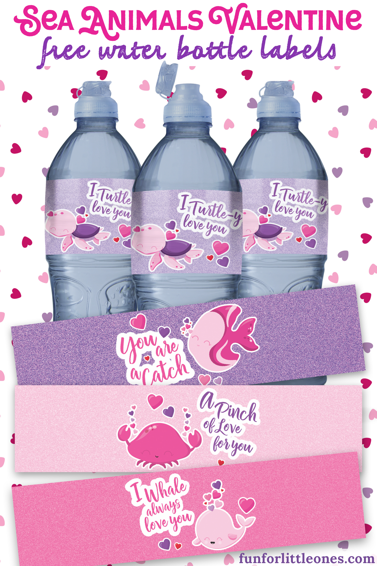 Kids Valentine Water Bottle Labels (Free Printable) - Fun For Little - Free Printable Labels For Bottles