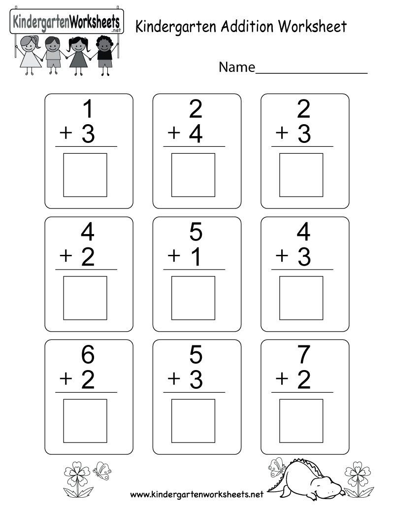 Kindergarten Addition Worksheet - Free Math Worksheet For Kids - Free Printable Preschool Addition Worksheets