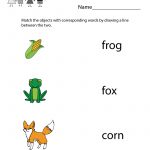 Kindergarten Reading Worksheet For Kids Printable | Pre School   Free Printable English Reading Worksheets For Kindergarten
