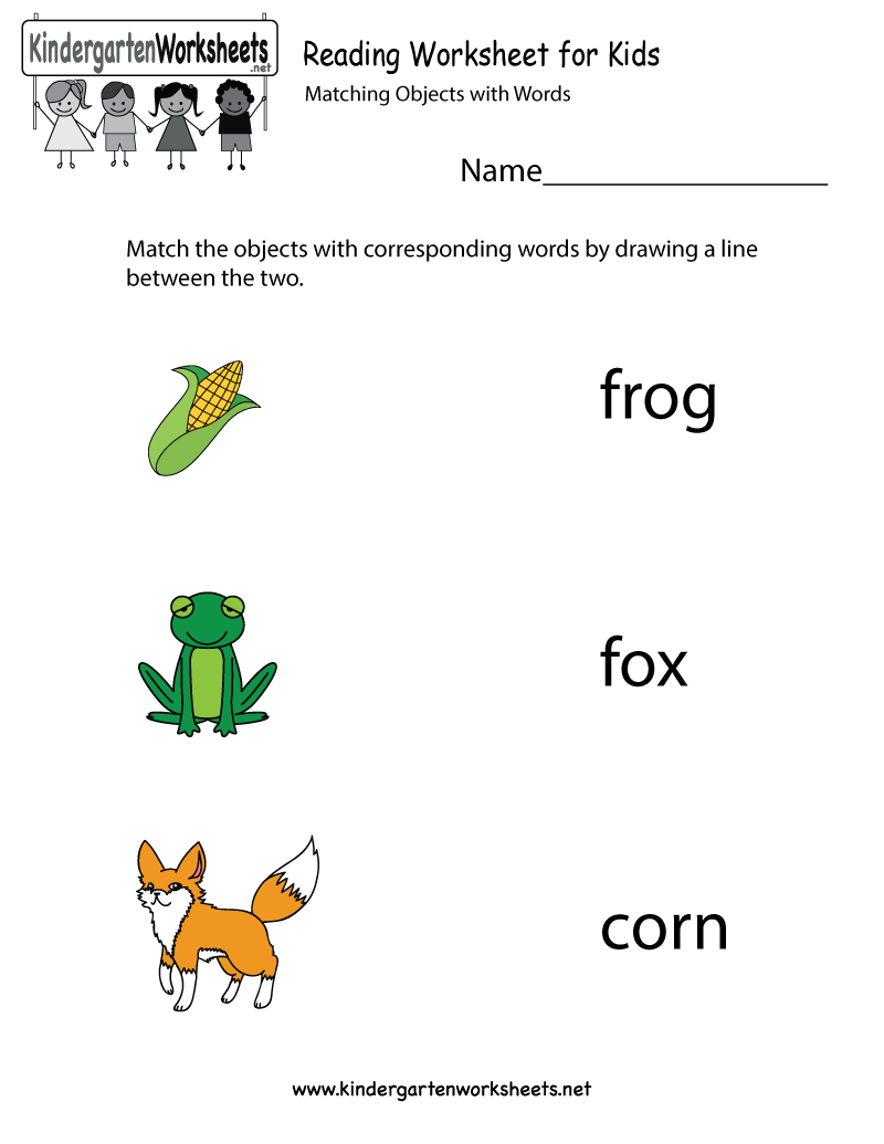 Kindergarten Reading Worksheet For Kids Printable | Pre School - Free Printable English Reading Worksheets For Kindergarten