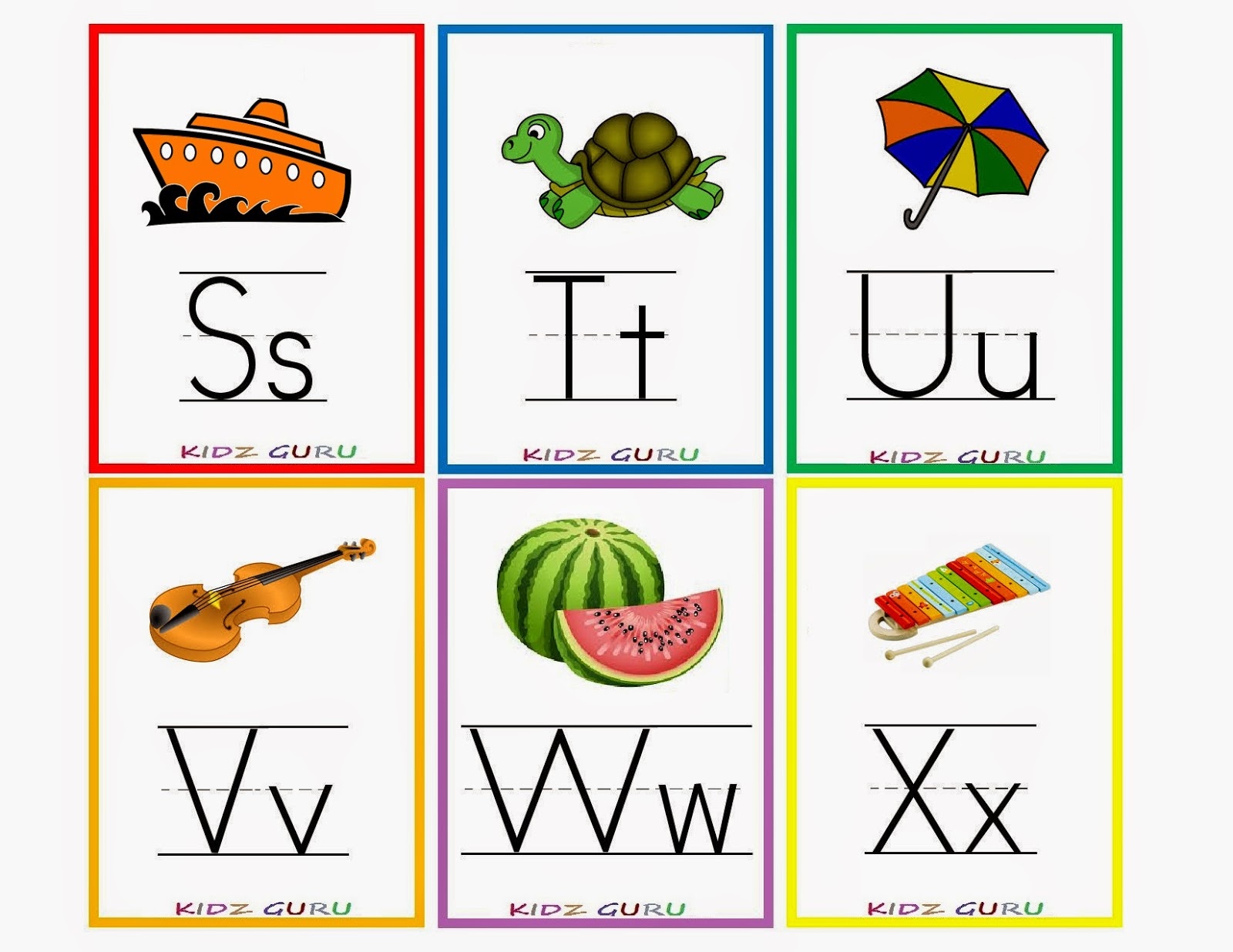 Kindergarten Worksheets: Printable Worksheets - Alphabet Flash Cards 4 - Free Printable Alphabet Cards With Pictures
