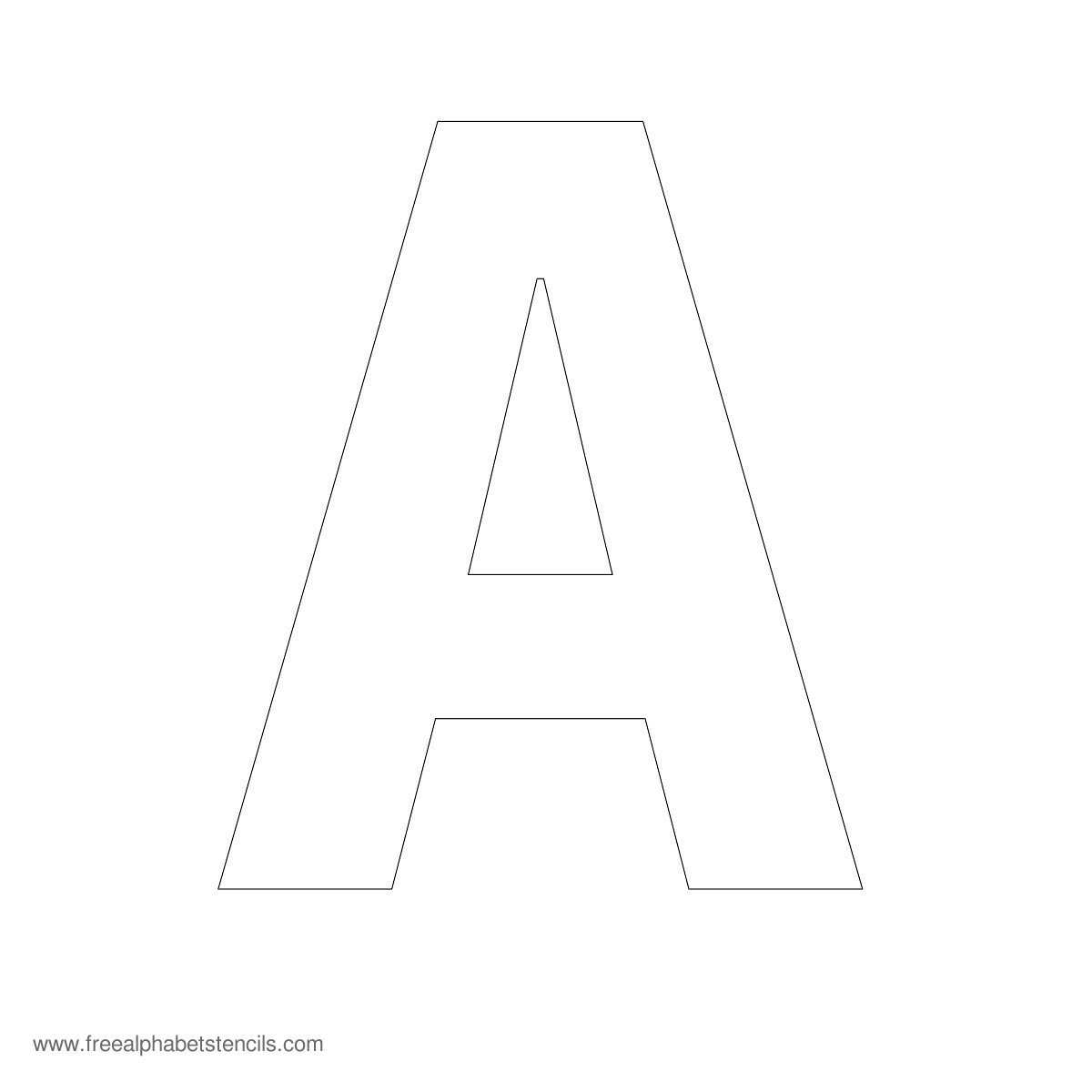 Large Alphabet Stencils | Freealphabetstencils - One Inch Stencils Printable Free