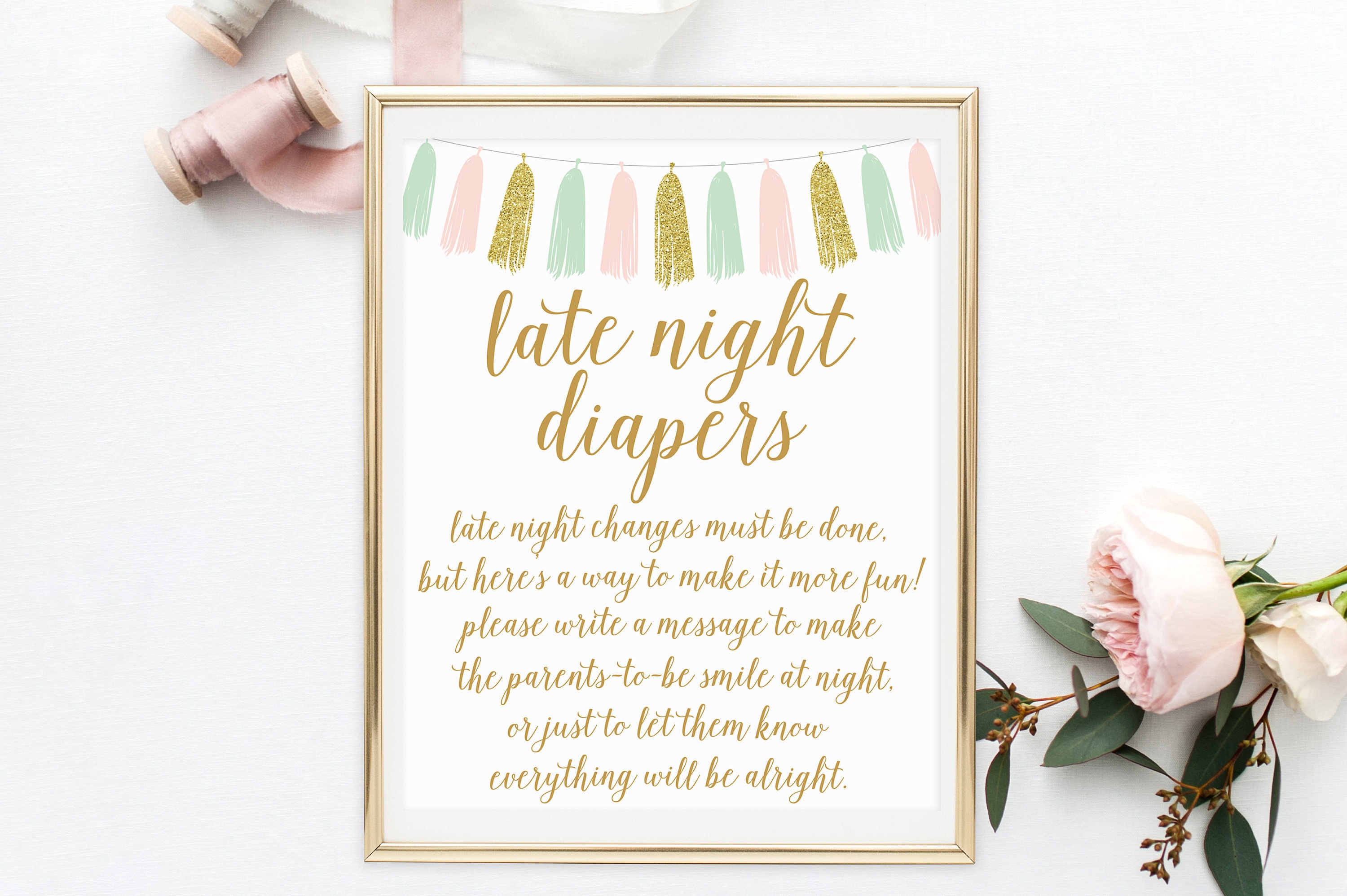 Late Night Diapers Game Baby Shower Games Printable Baby | Etsy - Late Night Diaper Sign Free Printable