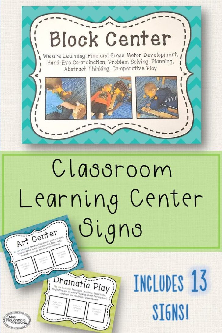 Free Printable Learning Center Signs