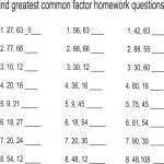 Least Common Multiple And Greatest Common Factor Worksheet Math   Least Common Multiple Worksheet Free Printable